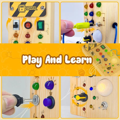 Montessori Busy Board Sensory Toy - My Big Easy Life