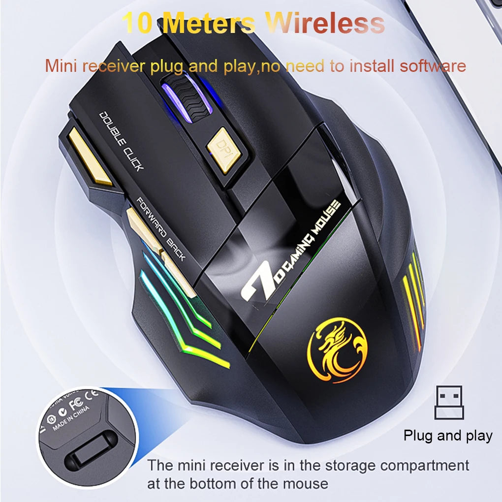 PX2 Metal 2 4G Wireless Mute Mouse - My Big Easy Life