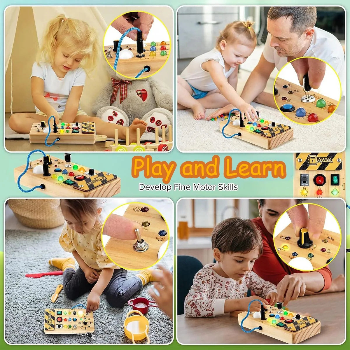 Montessori Busy Board Sensory Toy - My Big Easy Life