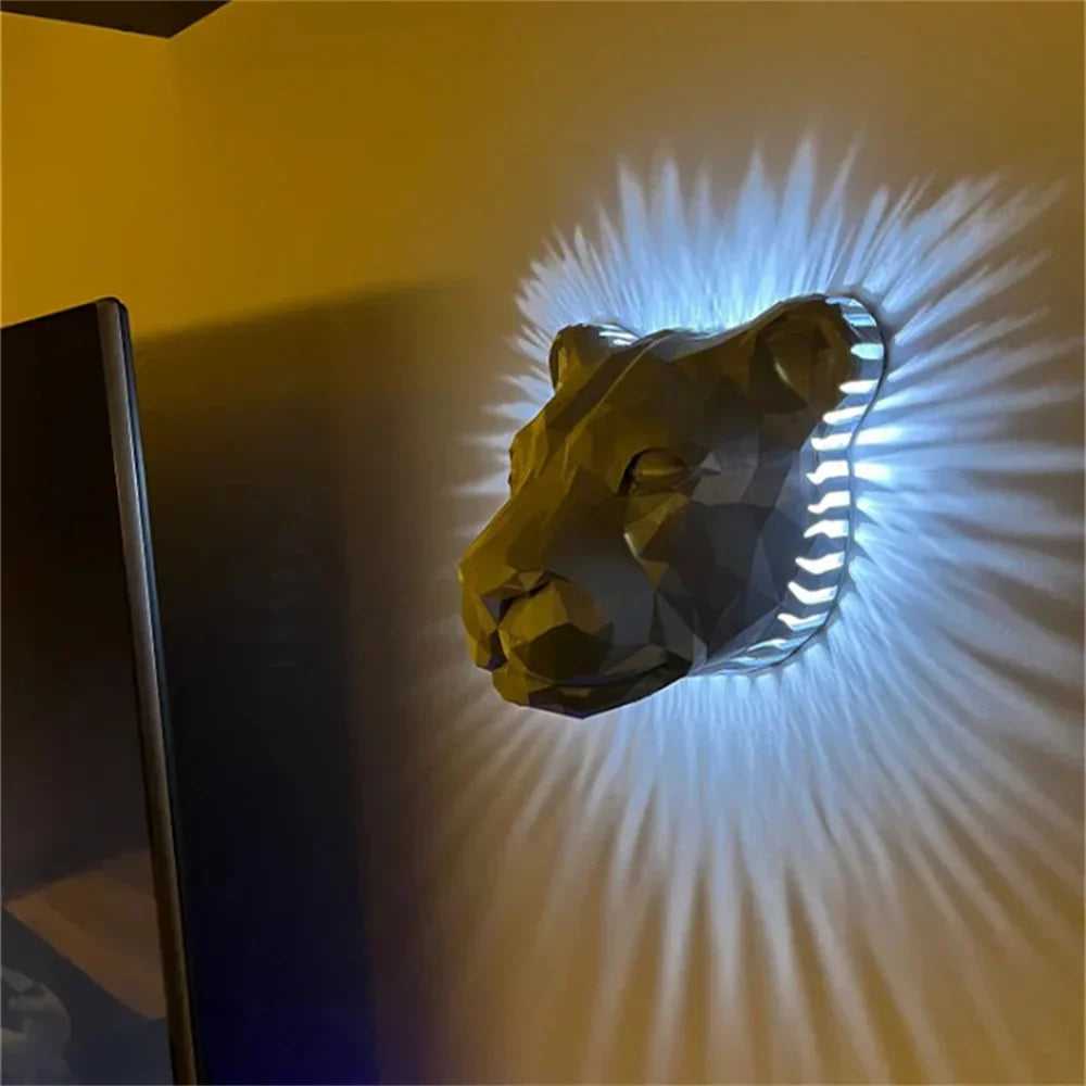 Nordic 3D Animals Head LED Wall Art - My Big Easy Life
