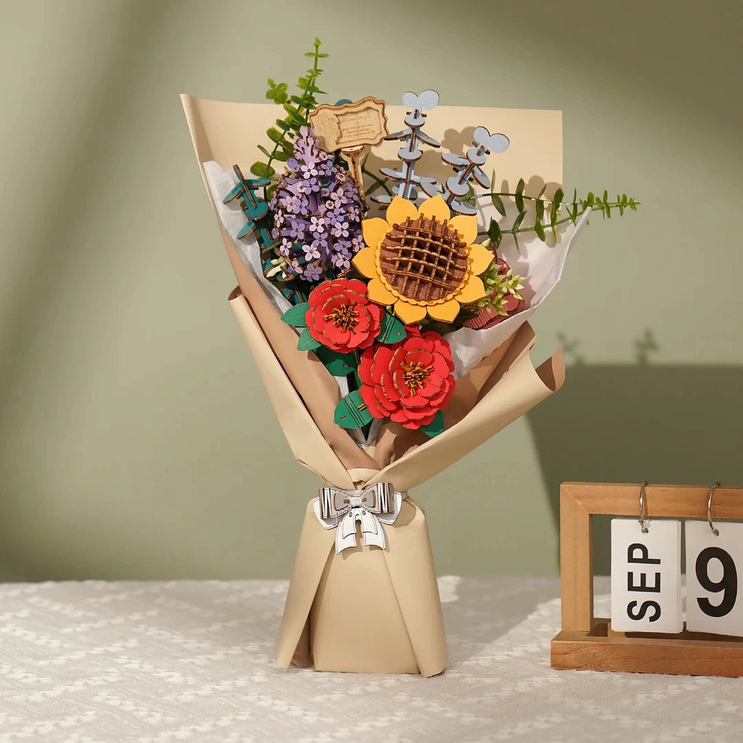 Rowood DIY Wooden Flower Bouquet