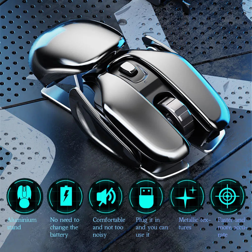 PX2 Metal 2 4G Wireless Mute Mouse - My Big Easy Life