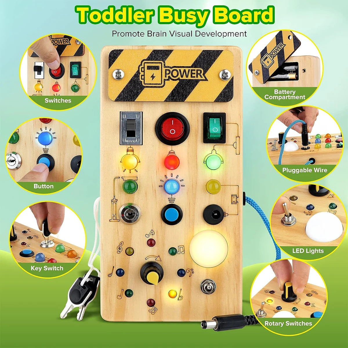 Montessori Busy Board Sensory Toy